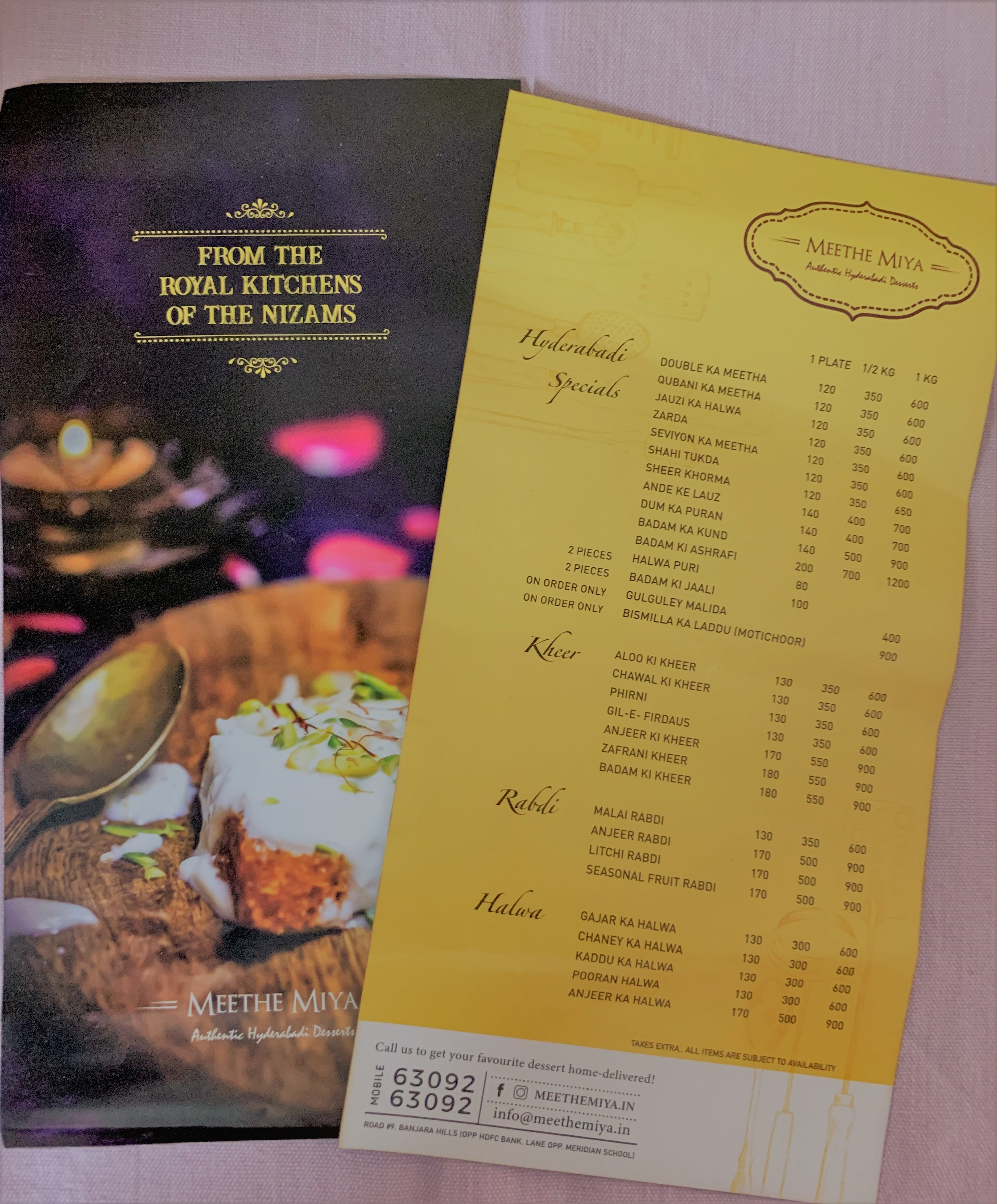 The menu @ Meethe Miya is an exhaustive list of mouth-watering delicacies!!!